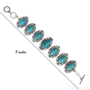 Tibetan Silver Green Turquoise Bracelet